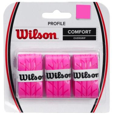 Imagem de Overgrip Wilson Profile Cores - 03 Unidades, Rosa