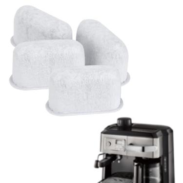 Imagem de Filtro de água de substituição de 4 peças para 7313285779 para Delonghi, filtro de máquina de café expresso de carvão ativado de substituição forte para Delonghi