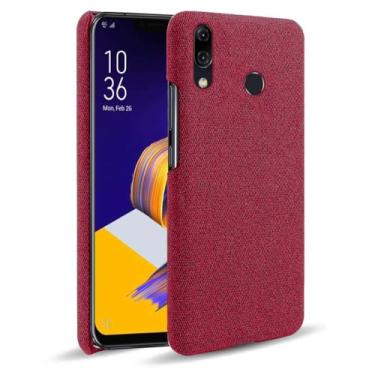 Imagem de Capa para ASUS Zenfone Ze620kl,Capa desenhada em lona,Case Protetora Ultrafina com Empunhadura Macia,Design em Tecido Antichoque e Antiarranhões-Red