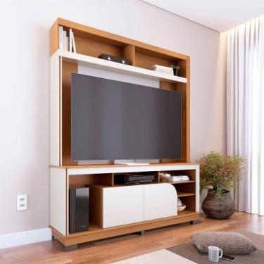 Imagem de Home Estante 2 Portas em MDP/MDF 160cm TV até 65 Liosa Freijó/Off Whit