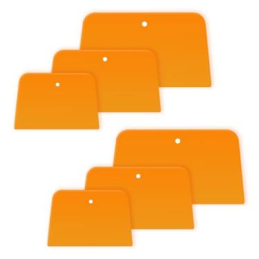 Imagem de Osilly Espalhadores de enchimento de carroceria de carro, 6 peças de ferramentas de rodo reutilizáveis de plástico para enchimentos de veículos, tinta, acessórios de raspador de massa automotiva