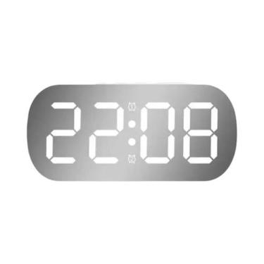 Imagem de Relógio eletrônico digital led simples despertador de mesa sala estar 