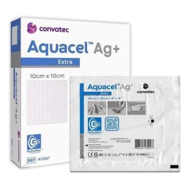 Imagem de Curativo Aquacel Ag Extra 10x10cm Caixa Com 10 - CONVATEC