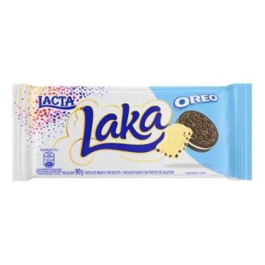 Imagem de Chocolate Branco Biscoito Oreo Laka Lacta 90g