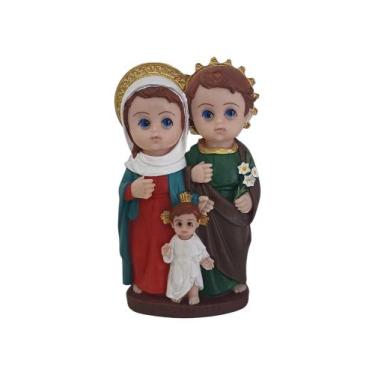 Imagem de Imagem da Santa Sagrada Família Criança Baby Infantil 15cm em resina -