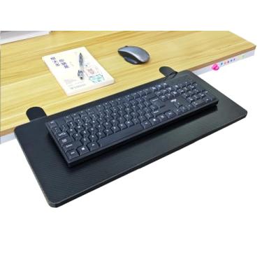 Imagem de Extensor de mesa, bandeja de teclado dobrável com clipe de 51 x 23 cm, bandeja extensora de borda de mesa pequena, mesa flutuante para computador, adequada para extensão de mesa de escritório vertical