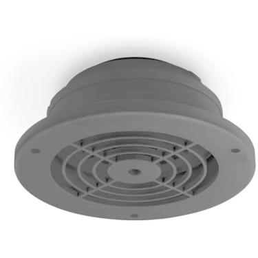 Imagem de SEVBLKX Saída de exaustão preta Soffit 10 cm, 12,7 cm, 15,2 cm – Compatibilidade de dutos de vários diâmetros – ABS estabilizado a UV – Amortecedor de Backdraft integrado – para ventilação de