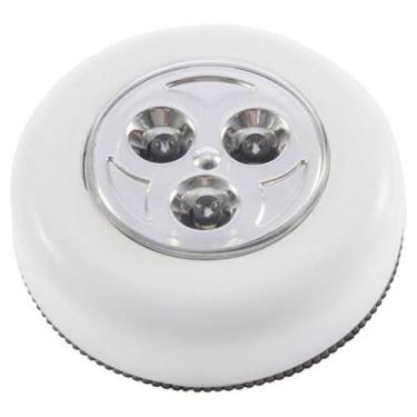 Imagem de Luminária Button com 3 LED's 3 pilhas AAA - LLUM Bronzearte, Prata