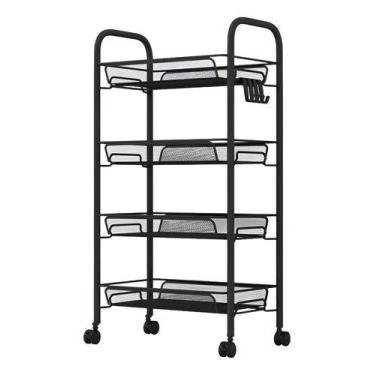 Imagem de Carrinho Auxiliar Organizador Multiuso Ferro Cozinha - CRP