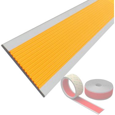 Imagem de Fita Antiderrapante Para Borda De Escada, Tiras De Borracha Antiderrapantes Para Degraus De Escada Internos E Externos, Comprimento 5m/10m Protetor De Borda De Degraus Impe, Orange a, 10m/33ft