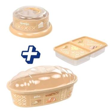 Imagem de Porta Pão Queijeira Porta Presunto e Queijo Plasútil Nova Coleção