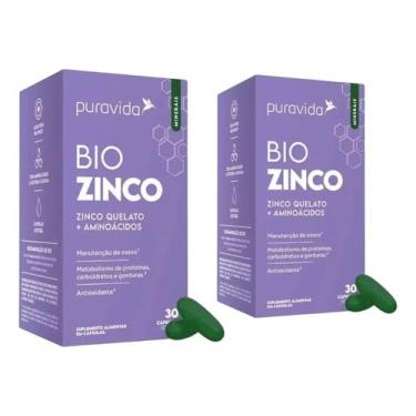 Imagem de Kit com 2 Bio Zinco 30 Cápsulas – Zinco Quelato com Aminoácidos para Imunidade e Metabolismo