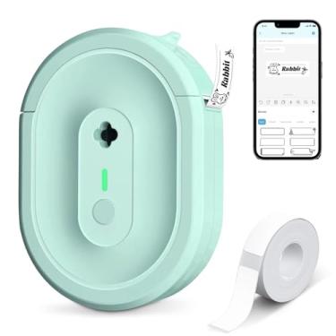 Imagem de Anycash Máquina de etiquetar com fita, impressora de etiquetas Bluetooth portátil N12, mini etiquetadora sem fio, adesivo térmico com vários modelos para casa, cozinha, escola, escritório, verde
