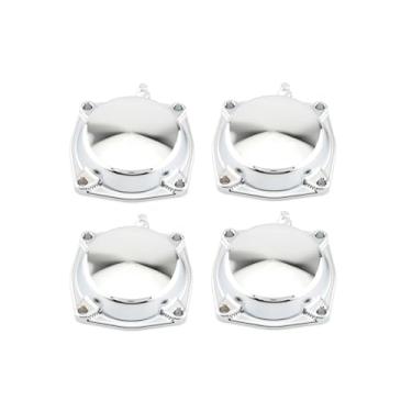 Imagem de FINMOKAL 4 peças de tampas superiores de diafragma de carburador de motocicleta compatíveis com YAMAHA V-max1200 1994 1995 1996 1997-2007 (cromado)