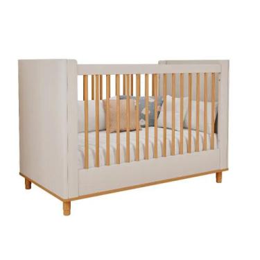 Imagem de Berço Retro Cupcake Permobili Americano MDF, Off White/Nature