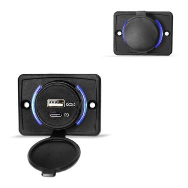 Imagem de Tomada Carregador Veicular Usb Pd Roadstar Universal Boa - Kit de Prod