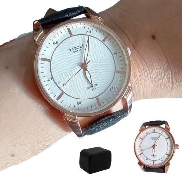 Imagem de Relógio Masculino Yazole 398 Pulseira Preta + Caixa
