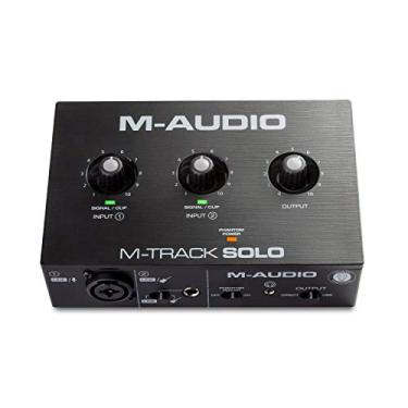 Imagem de M-Audio M-Track Solo – Interface de Áudio USB para Gravação, Streaming e Podcasting com Entradas XLR, Line e DI, além de um Pacote de Software Incluído
