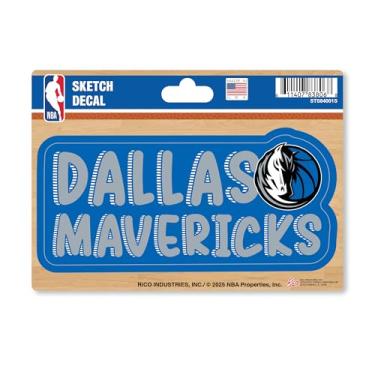 Imagem de Rico Industries Adesivo NBA Basketball Dallas Mavericks Sketch Look 10 x 15 cm