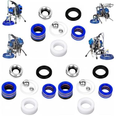 Imagem de HHLZDHH Kit De Reparo Bomba 244194 Para Pulverizador Tinta Sem Ar Graco 210, 230, 295, 390, 395, 490, 495, 595 E 3400 (Pacote Com 3)