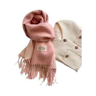 Imagem de Cachecol de Caxemira Dupla Face - Pashmina Quente para Inverno, Dfp022