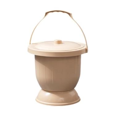 Imagem de OIIBWQ Vaso de Urinol Portátil com Tampa para Acampamento E Viagens, Khaki L