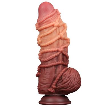 Imagem de Pênis Dupla Densidade Com Corda 24 X 7,7 - Lovetoy - Marrom