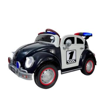Imagem de Carrinho Elétrico Infantil Polícia Vintage 12V - Good Mood