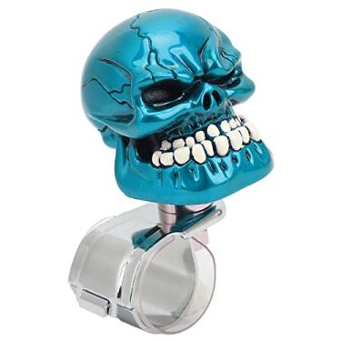 Imagem de EVGATSAUTO Spinner de Volante Skull Spinner Suicide Power Handle Aplicação para a Maioria Dos Caminhões de Carro Tractors Barcos de Instalação Fácil Substituição Direta Alta Precisão Excelente (Azul)