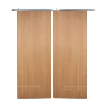 Imagem de Porta Dupla De Correr P- Verniz Frisada F05 - 210x120 - Vanin