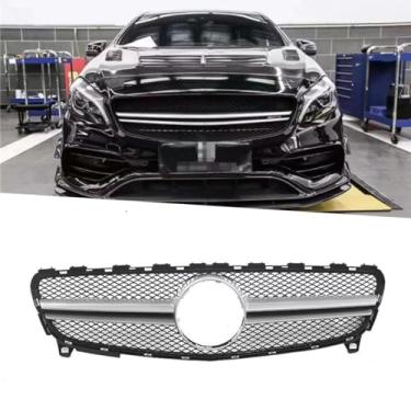 Imagem de Grade de para-choque de carro tiras decorativas grade de corrida estilo AMG Grade de para-choque dianteiro para A-Class W176 2016-2018 Exterior