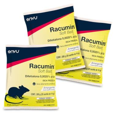 Imagem de Kit 3 Racumin Soft Bait : Isca fresca para matar ratos