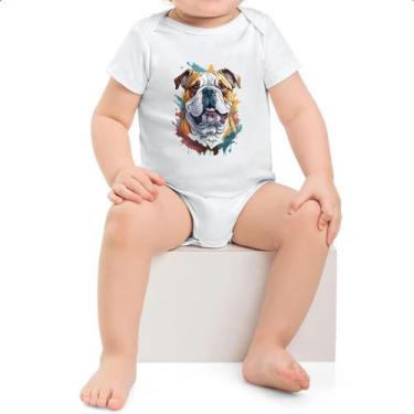 Imagem de Body infantil Bulldog ingles Watercolor Arte - Alearts, P