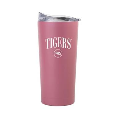 Imagem de Logo Brands NCAA 590 ml Cinch Berry Powder Coat Tumbler - Isolamento de parede dupla, base antiderrapante e tampa deslizante de lábio alto