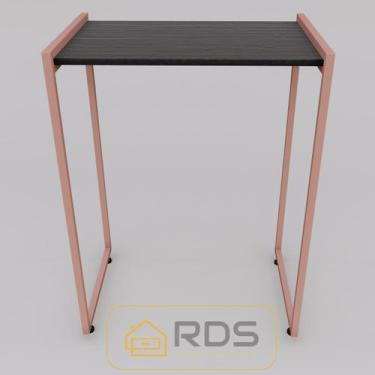 Imagem de Aparador Bella Pés Rosé Gold 68X45X90 - RDS Metalúrgica, Preto