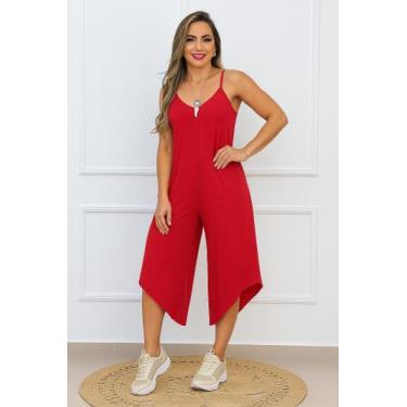 Imagem de Macacão Pantacourt - C.Moreira Modas, Vermelho, P