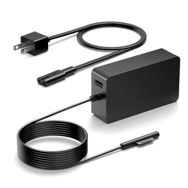 Imagem de Carregador Dongerdi de 65 W para Microsoft Surface Pro 10, 9, 8, 7+, 7, 6, 5, 4, 3, X, Windows Surface 6, 5, 4, 3, 2 e 1, Surface Go Tablet e Surface Book 3, 2 e 1