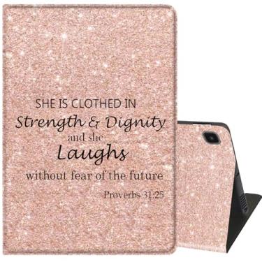 Imagem de Capa para Samsung Galaxy Tab A7 Lite de 8,7 polegadas, com suporte de vários ângulos com função despertar/hibernar para Samsung Galaxy A7 Lite 2021 [SM-T220/T225/T227], Provérbios 31:25