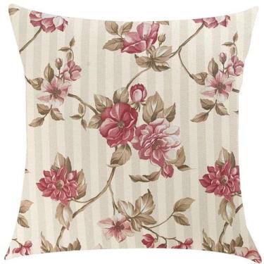 Imagem de Capa de Almofada Stephane Vermelho Impermeável 43x43cm - Sua Casa Deco