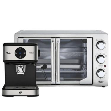 Imagem de Kit Cafeteira Espresso Double E Forno e Fritadeira 42L French Door Oster 220V