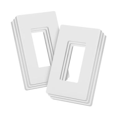 Imagem de Bates- Placa de parede decorativa sem parafusos, tampas de interruptor, 6 pacotes, placas de parede sem parafusos, 1 gangue, tampas de placa de interruptor branco, placa de interruptor, tampa de interruptor, capa de interruptor de parede, placa de tomada elétrica