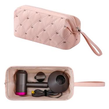 Imagem de GISMTR Bolsa de viagem para secador de cabelo Shark Flexstyle Dyson Airwrap impermeável à prova de poeira organizador de viagem para secador de cabelo Revlon Styler, rosa, Bonito