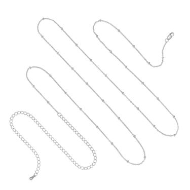 Imagem de CHIC & ARTSY Corrente de barriga de prata esterlina S925 para mulheres - Corrente de cintura leve e confortável, corrente de biquíni sexy ajustável, joias de férias costeiras, Regular Size, Metal