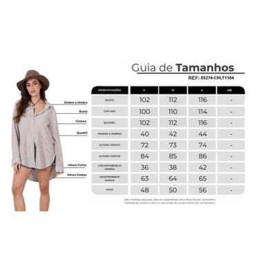 Imagem de Chemise Amplo Marrom E Branco Listrado Yacamim L5, P, Marrom com branc