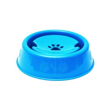 Imagem de Bebedouro Para Cães e Gatos Pelos Longos c/ boia 750ml - STEELLPET, Az