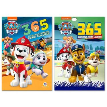 Imagem de Livro 365 Atividades e Desenhos para Colorir - 2 Livros Patrulha Canin