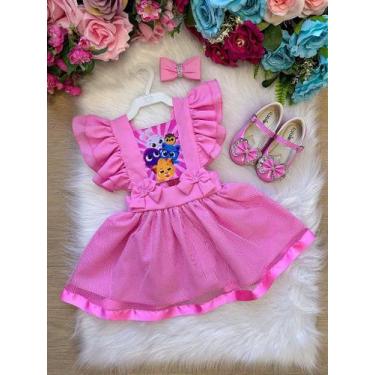 Imagem de Romper Vestido Bolofofos Rosa Infantil - no-brand, UNICO, Rosa cravo