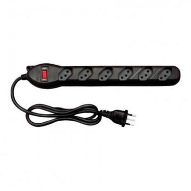 Imagem de Filtro De Linha 6 Tomadas Qfl6 Preto Bivolt Qualtronix