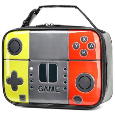 Imagem de Tongtai Lancheira Infantil Menino Isolado Lancheira Jogo Saco de Almoço Térmico de Couro para Escola Isolada Bolsa Cooler Jogo Lancheiras para Meninos Meninas Crianças Crianças Crianças Adolescentes