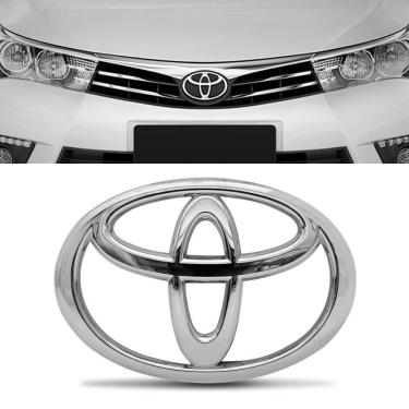 Imagem de Emblema Grade Dianteira Toyota Corolla 2015 Até 2017 Cromado